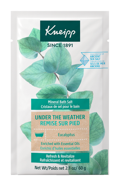 Kneipp Mineral Bath Salt, Under the Weather Eucalyptus 2.1oz