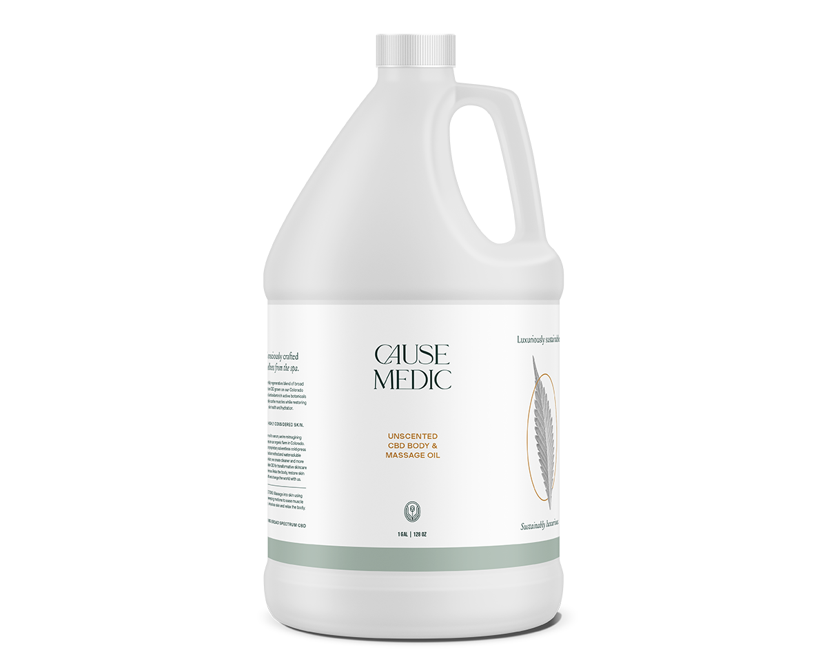 *UNSCENTED* CBD Body & Massage Oil (1 Gal) *PUMP NOT INCLUDED*